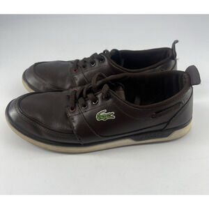 Lacoste Shoes Mens Size 9.5 Brown Sneakers Flats Comfort Tpa TL Preppy Normcore
